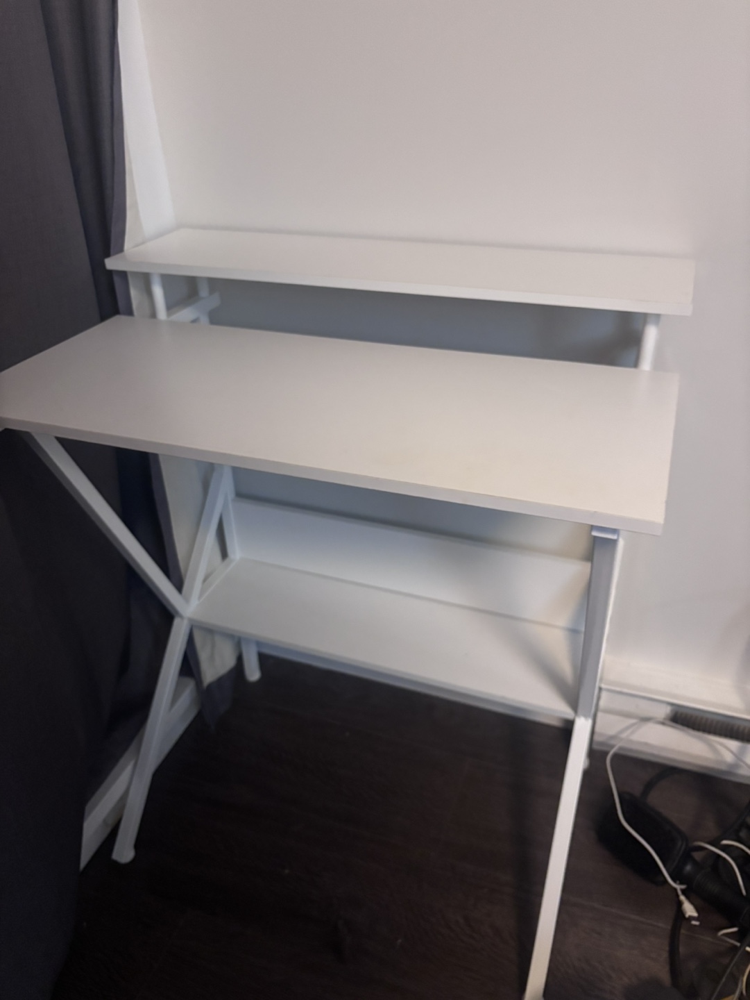 27” White Computer Desk with Shelf - photo 2