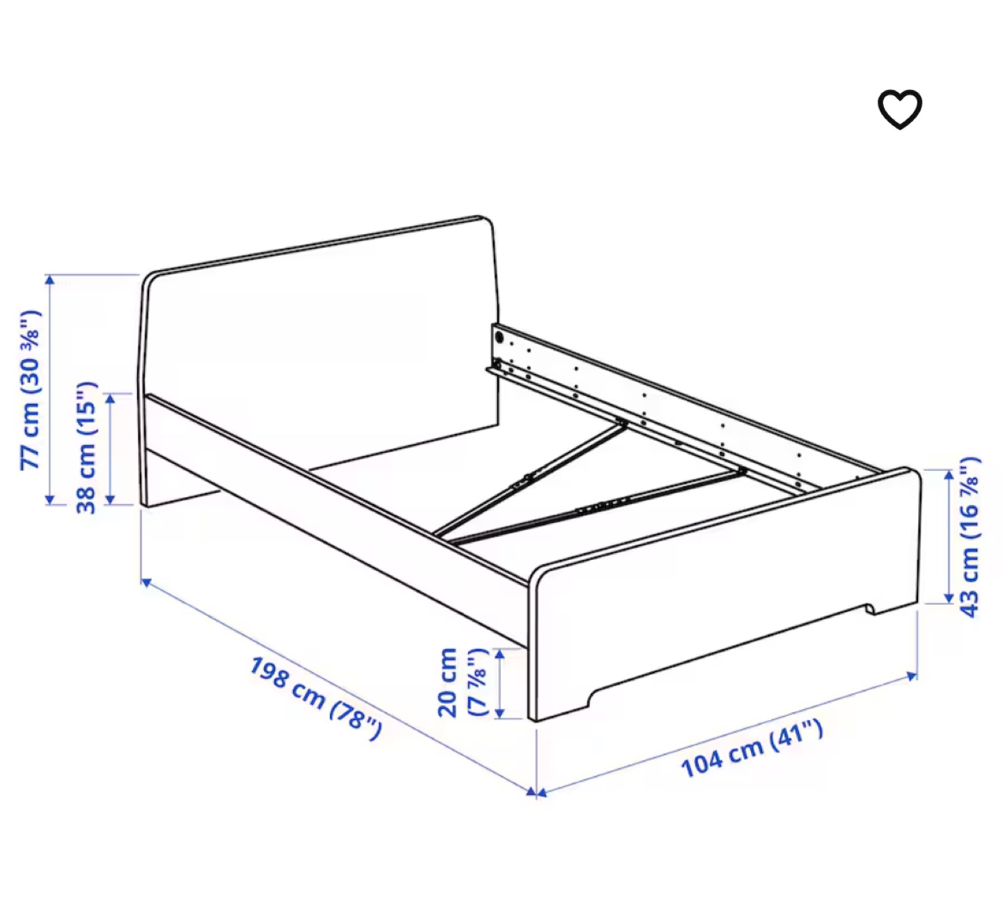 ASKVOLL Bed Frame Twin-White - photo 2