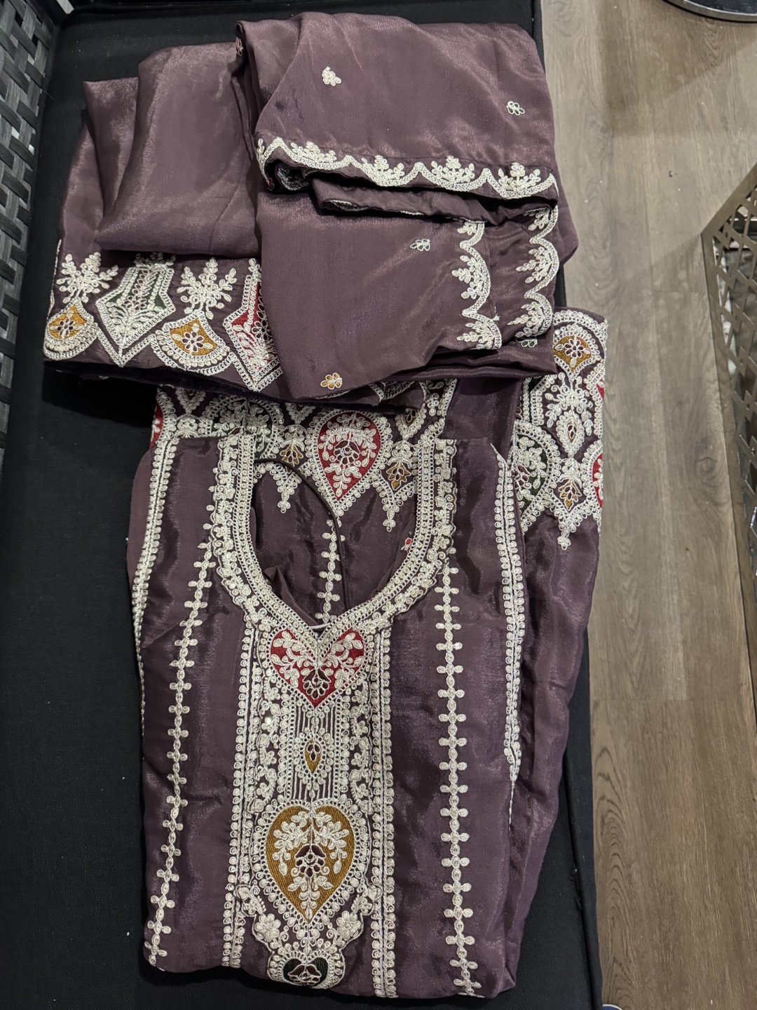 Beautiful embroidered three-piece suit