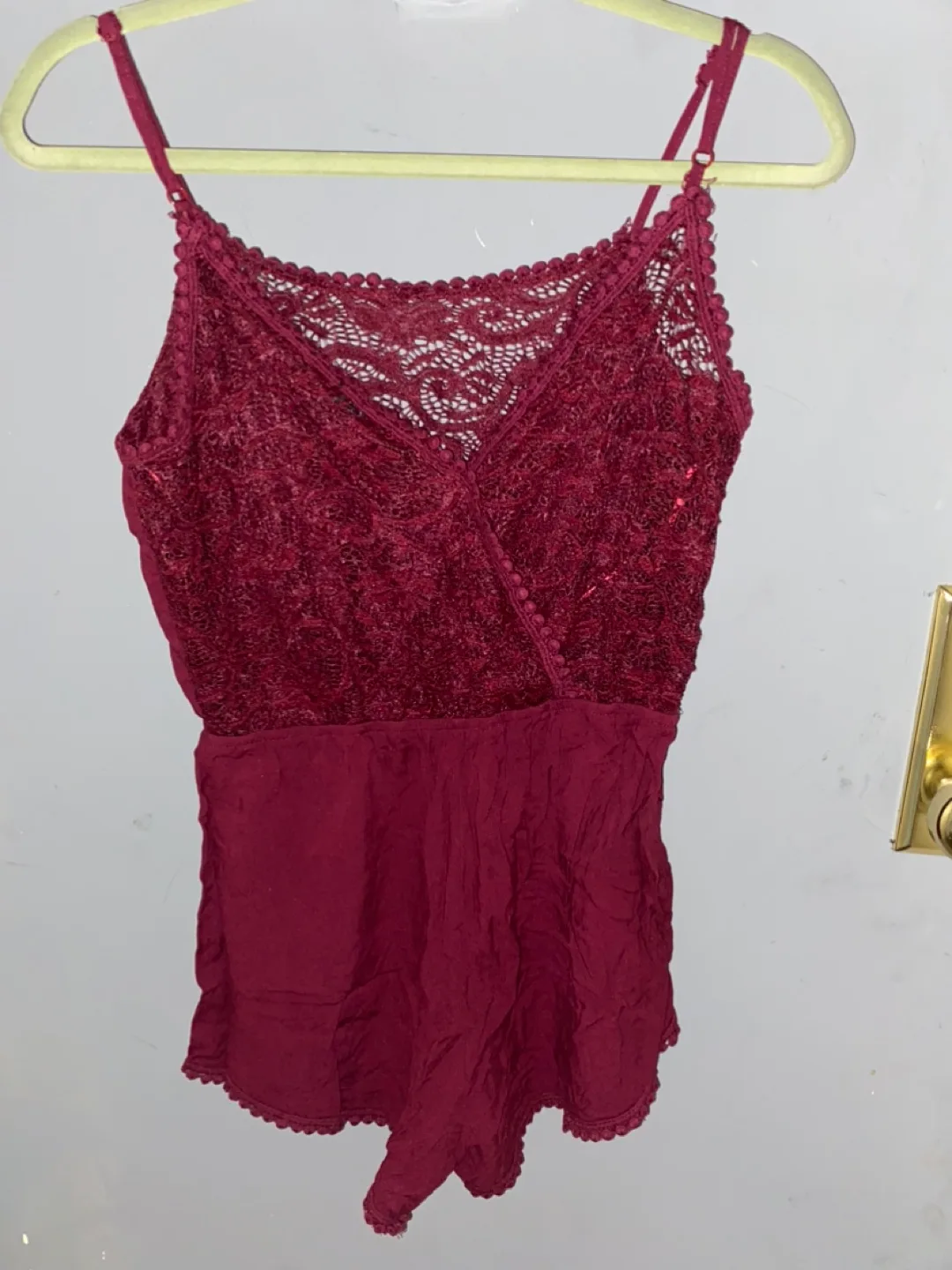 Burgundy Lace Romper image indicator(2)