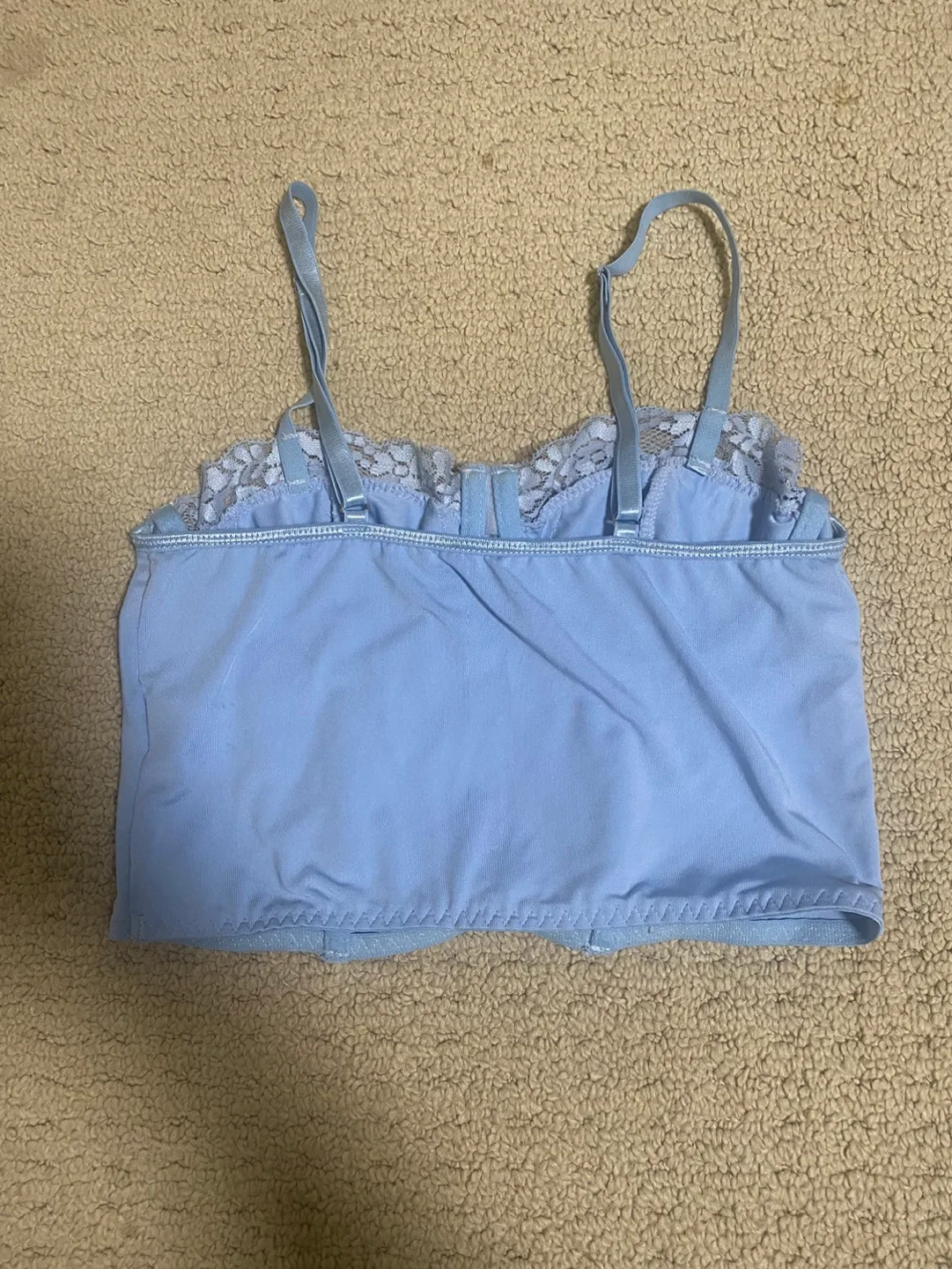 Lace Blue Bralette Crop Top image indicator(3)