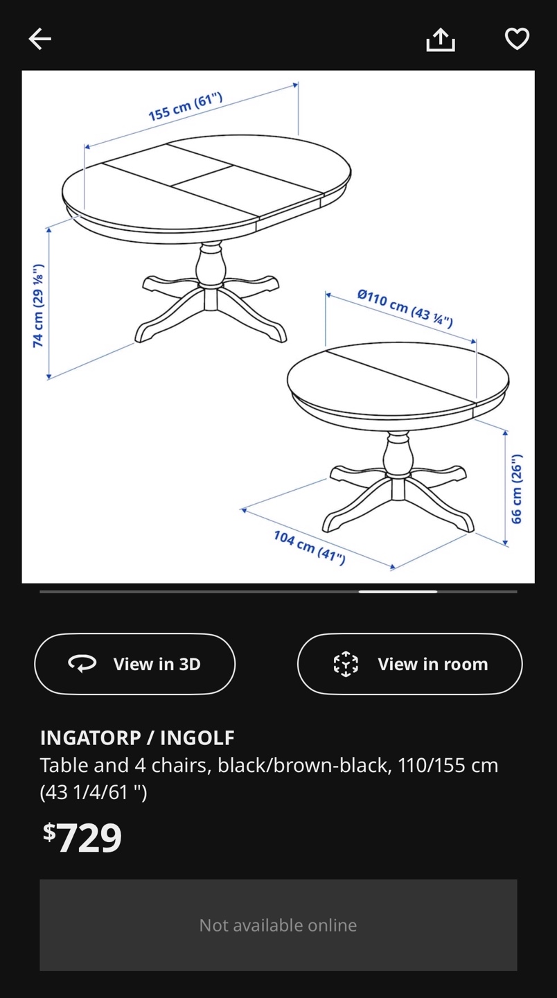 IKEA Ingatorp/Ingolf Dining Set - Table and 4 Chairs - photo 4