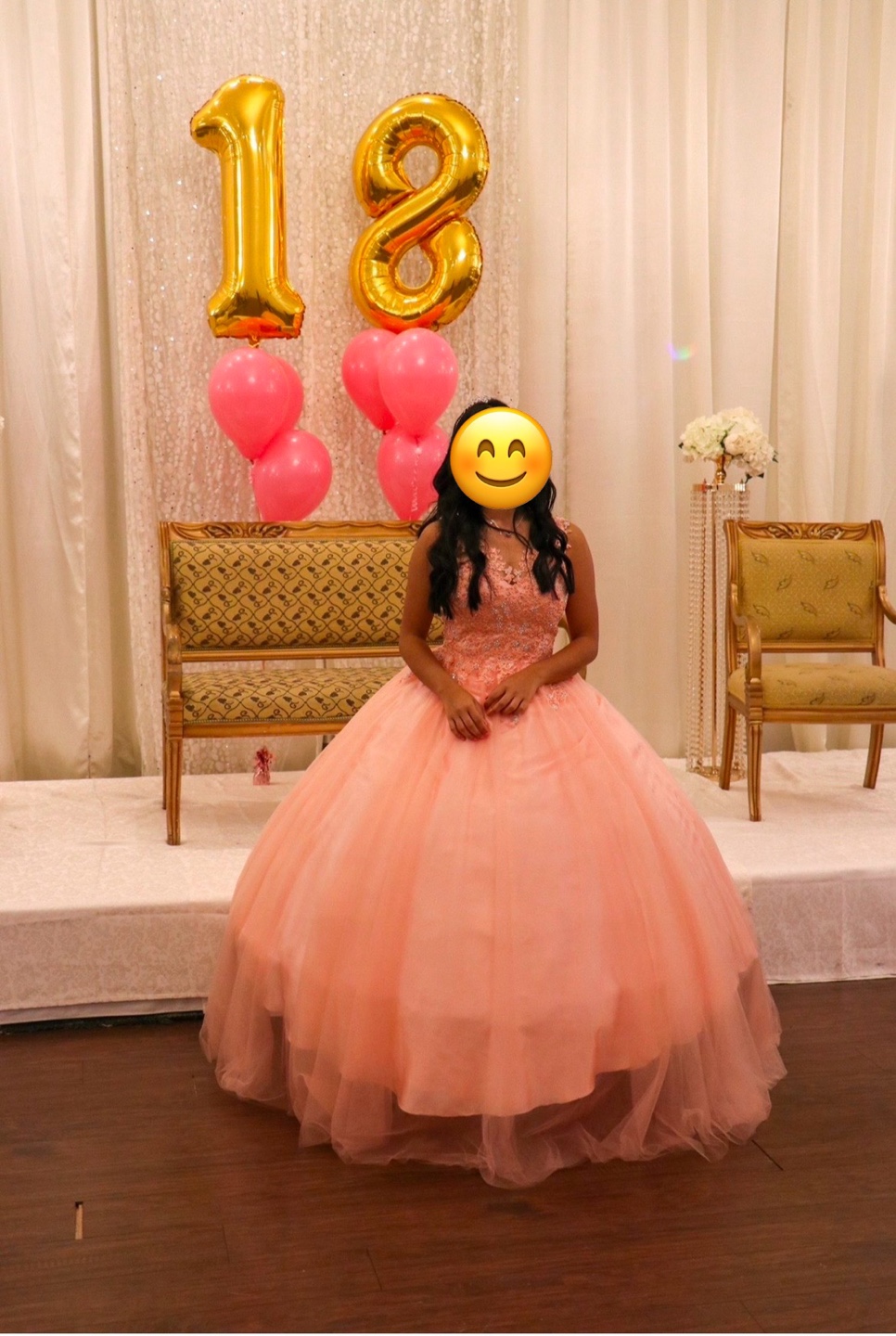 Peach Quinceañera Dress