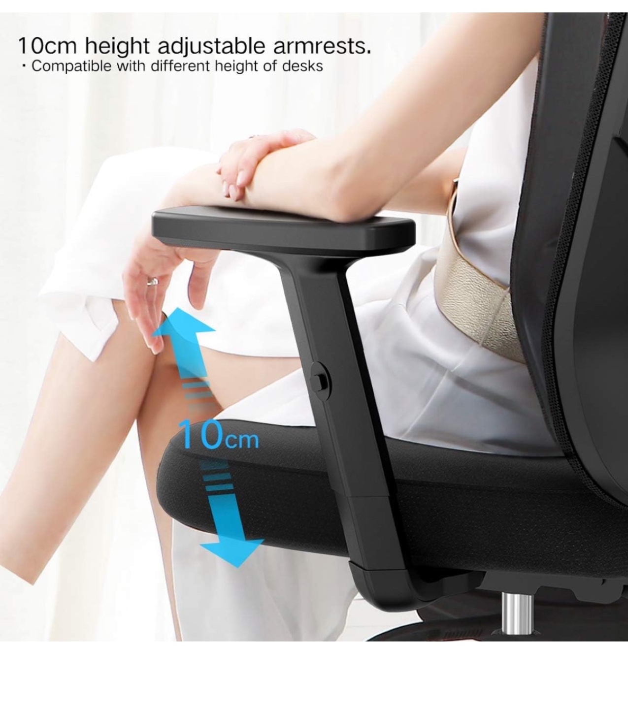 Ergonomic Office Chair - Adjustable Height Armrests and Recline - photo 3