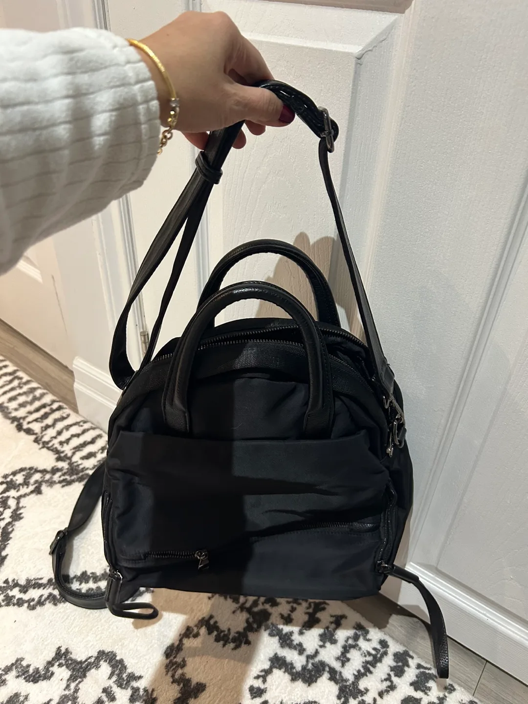 Black Convertible Backpack Purse thumbnail