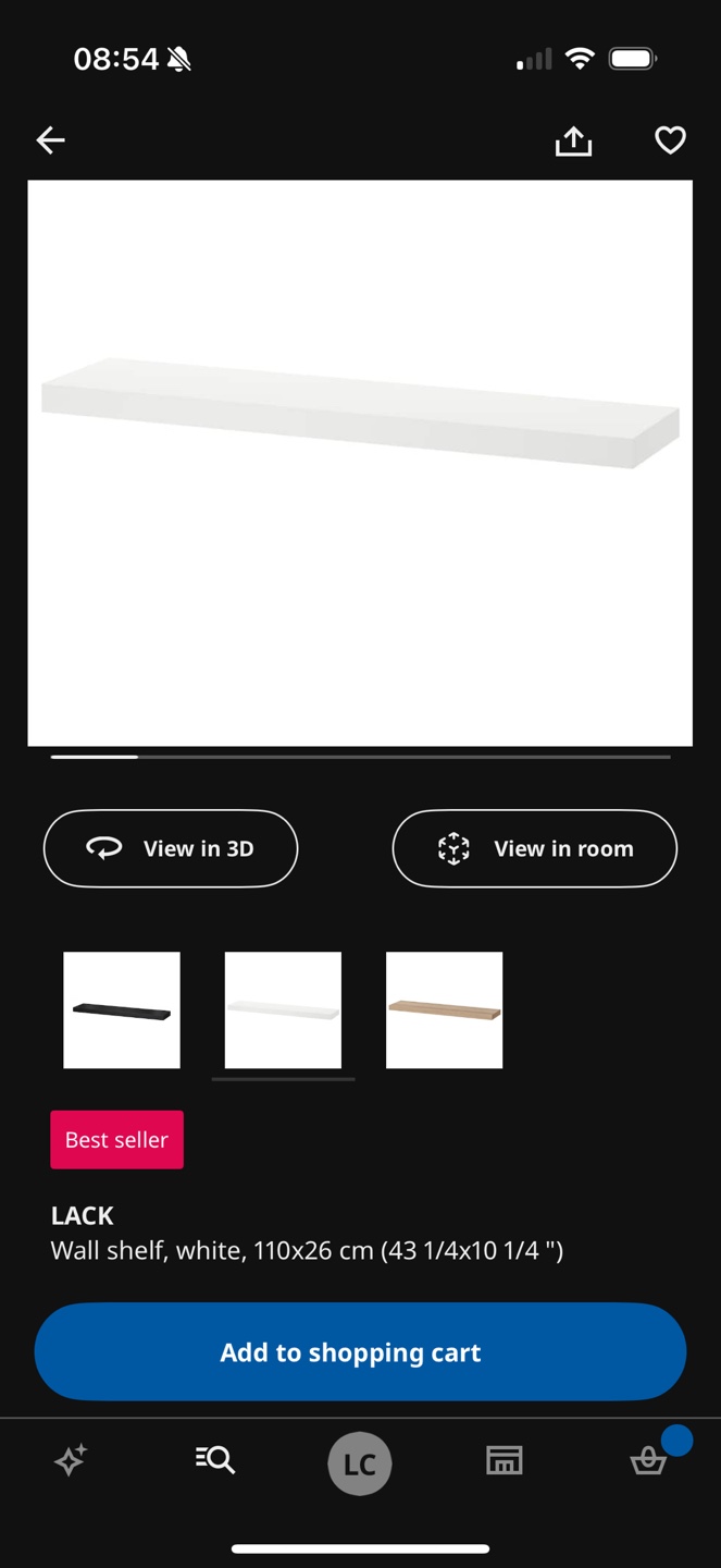IKEA LACK White Wall Shelf (Pair) - photo 2