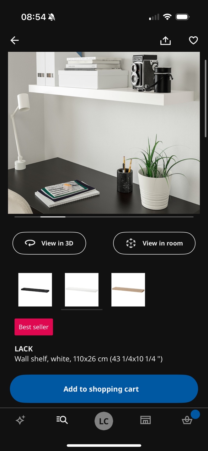IKEA LACK White Wall Shelf (Pair) - photo 3