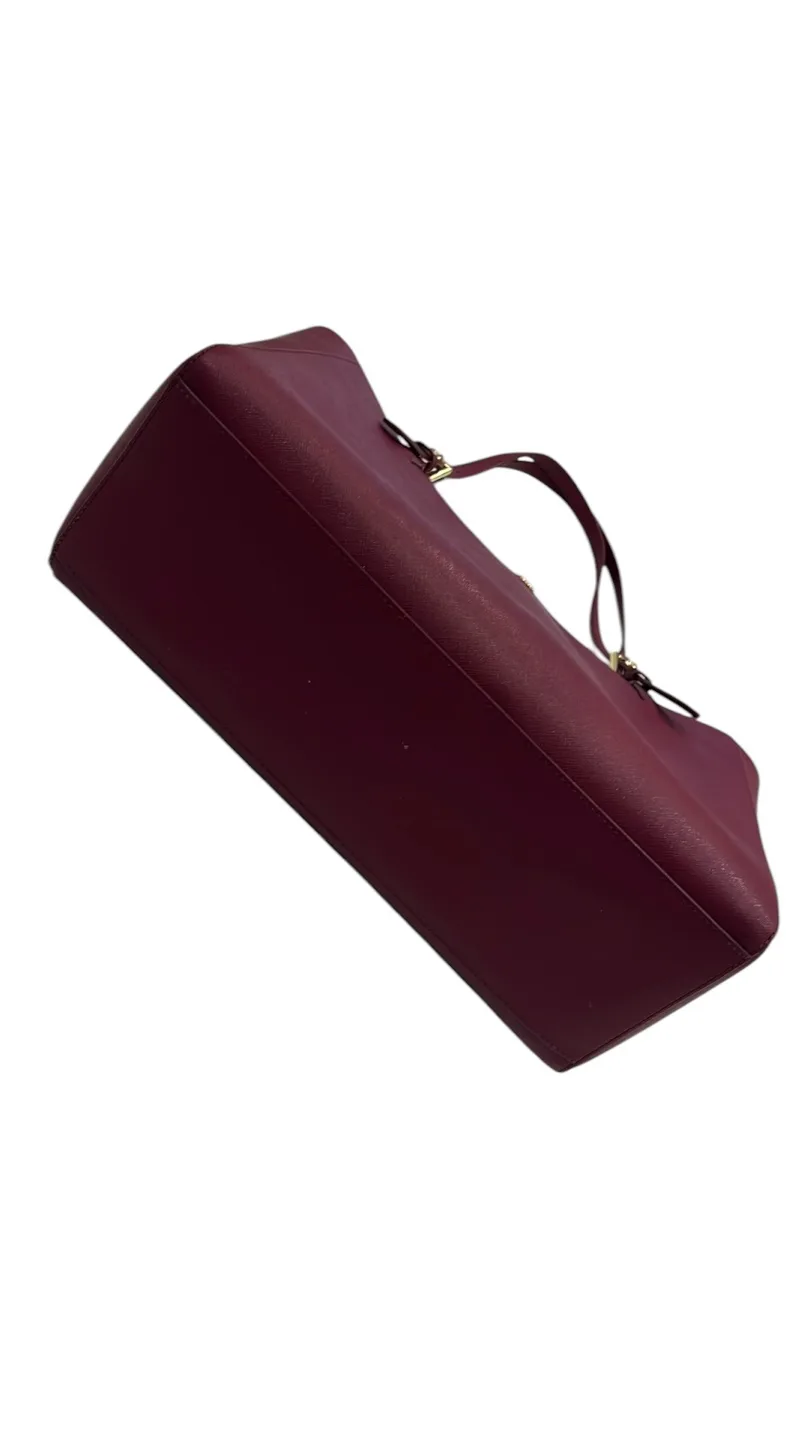 Tory Burch Burgundy Leather Tote Bag image indicator(3)