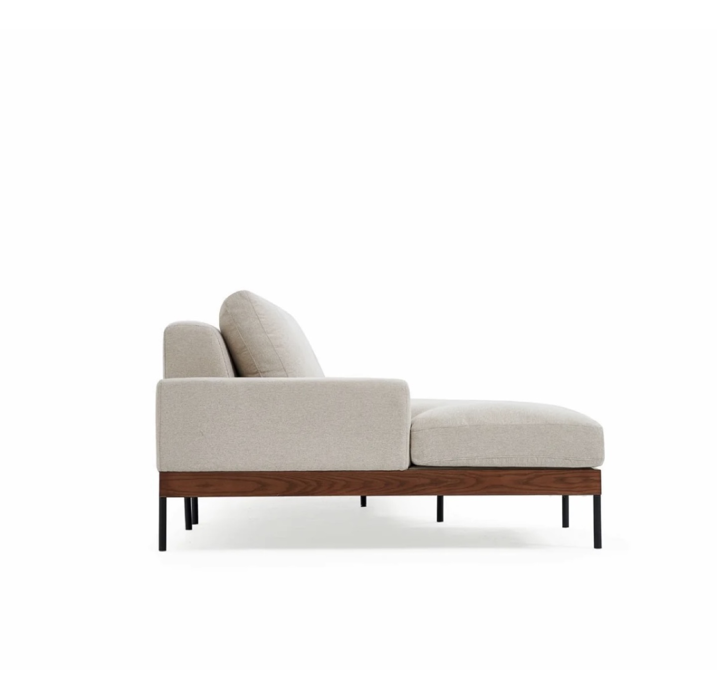 Soho Beige Sectional Sofa with Wood Legs - photo 4