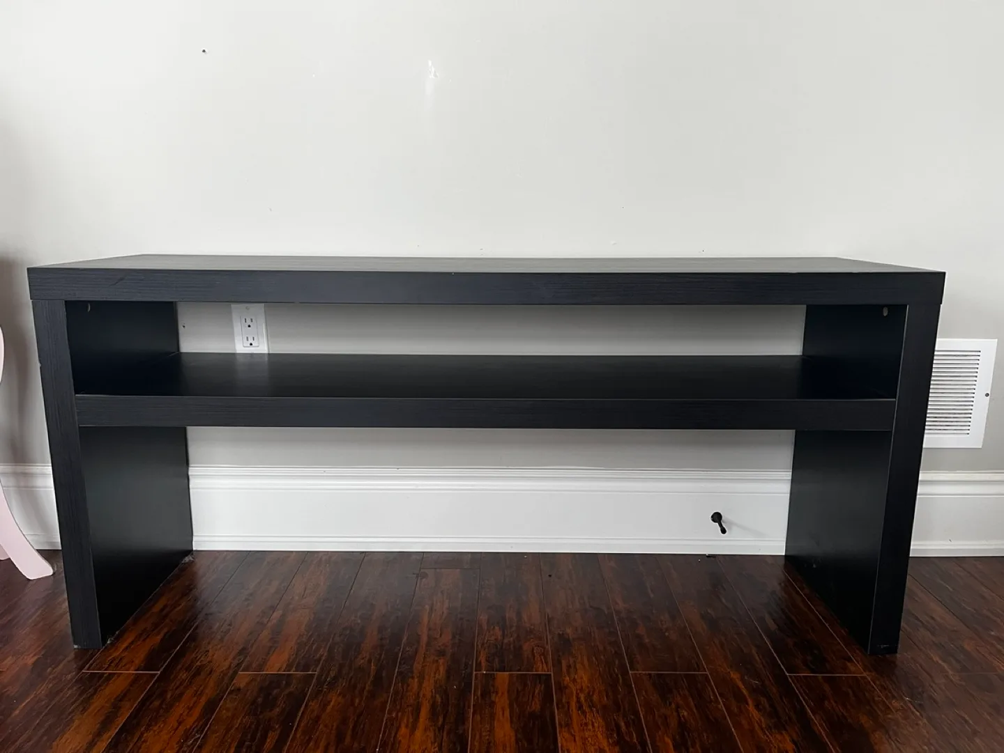 LACK Console table, black-brown,  140x39 cm (55 1/8x15 3/8 ")