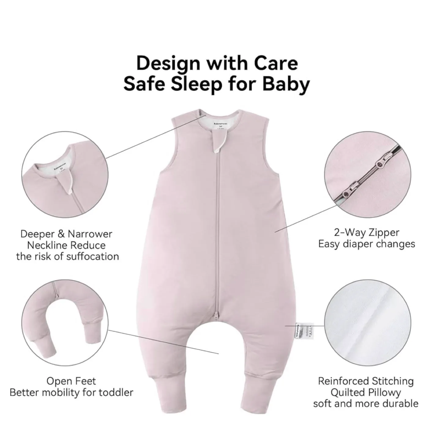 BubblePanda Baby Sleep Sack, Size M, 1.0 tog image indicator(4)