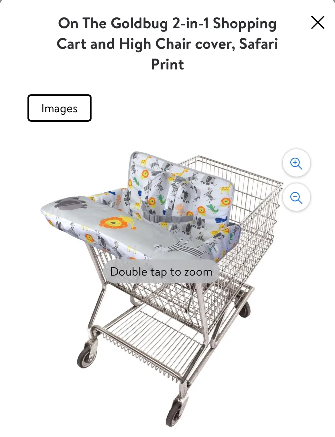 2-in-1 Shopping Cart & High Chair Cover - Safari Print image indicator(2)