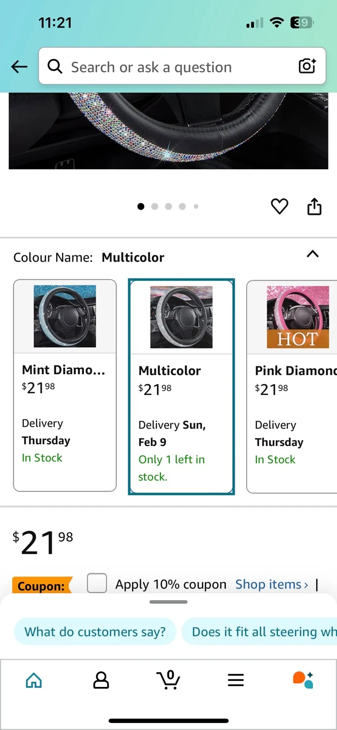 Bling Steering Wheel Cover image indicator(6)