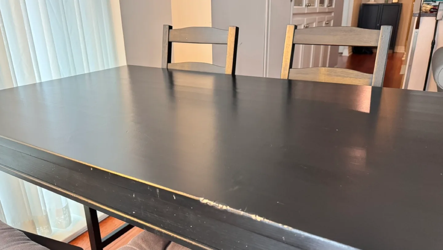 IKEA Black Dining Table and Four Chairs image indicator(5)