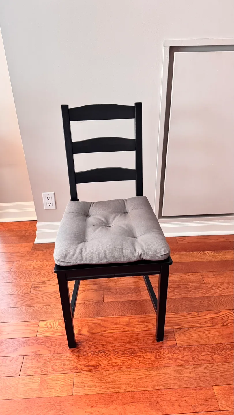 IKEA Black Dining Table and Four Chairs image indicator(4)