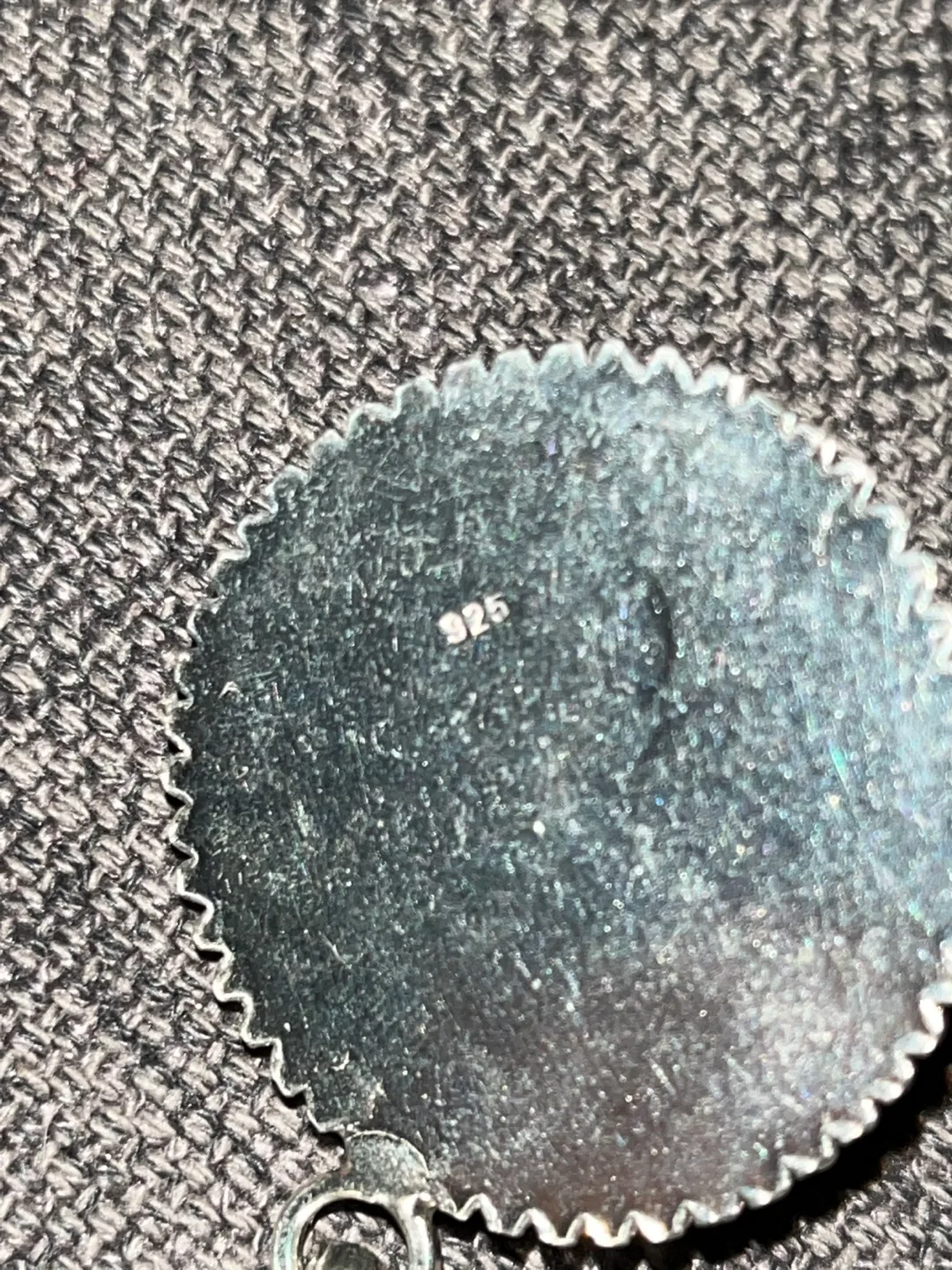 Sterling Silver Necklace with Intricate Circular Pendant image indicator(3)