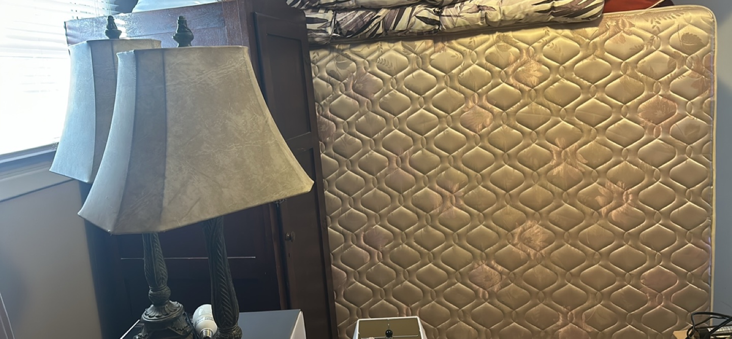 Queen Bed Frame box spring and mattress - photo 3