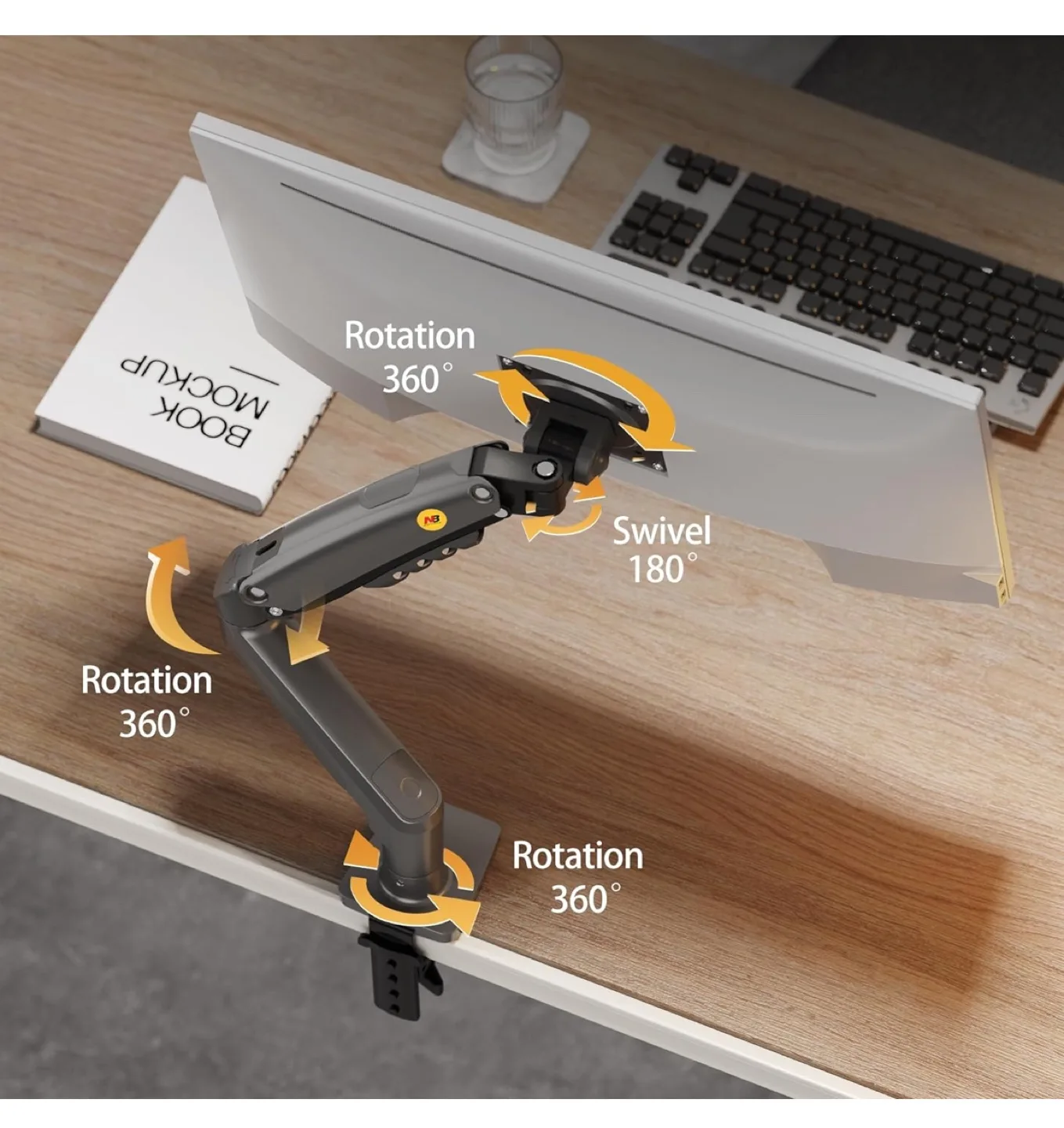 New Ergonomic Monitor Desk Mount Arm image indicator(3)