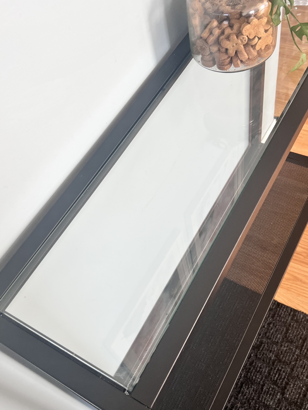 Glass Top Console Table - Black - photo 2