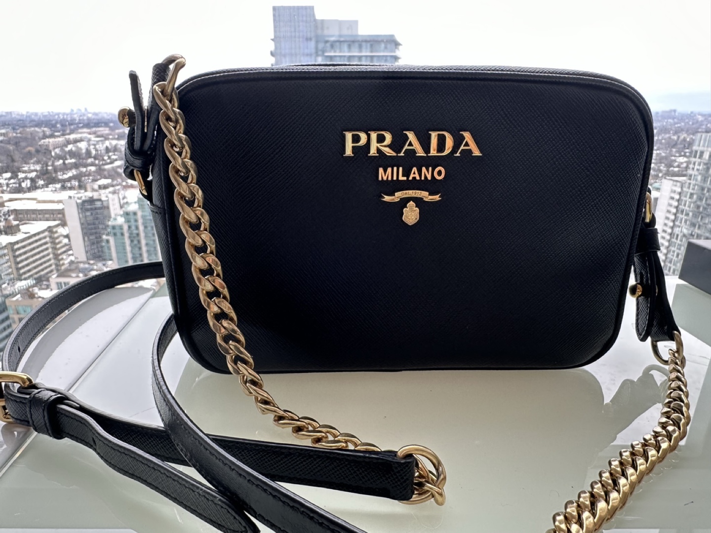 Prada Black Leather Crossbody Bag