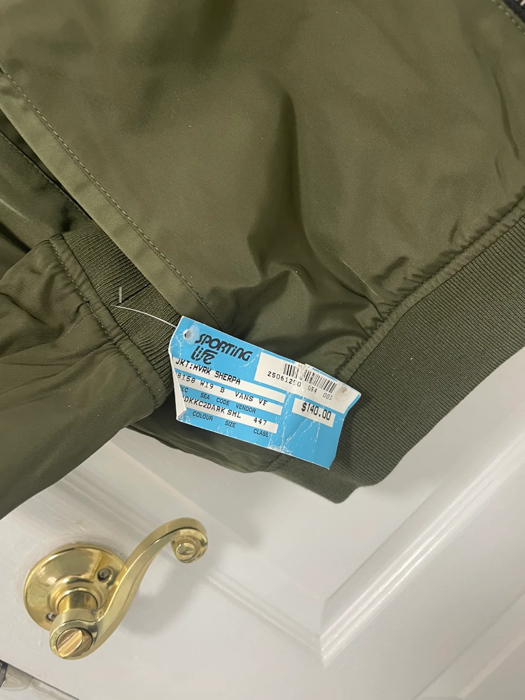 Vans Men's Olive Green Sherpa Lined Bomber Jacket image indicator(2)