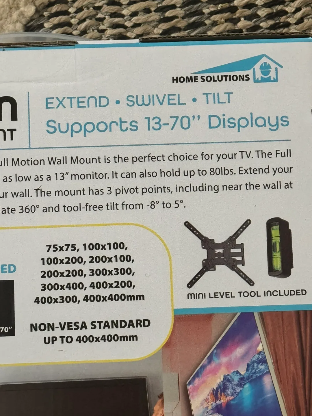FULL MOTION SWIVEL TILT & EXTEND SMART TV MOUNT FOR ALL TV SIZES image indicator(2)