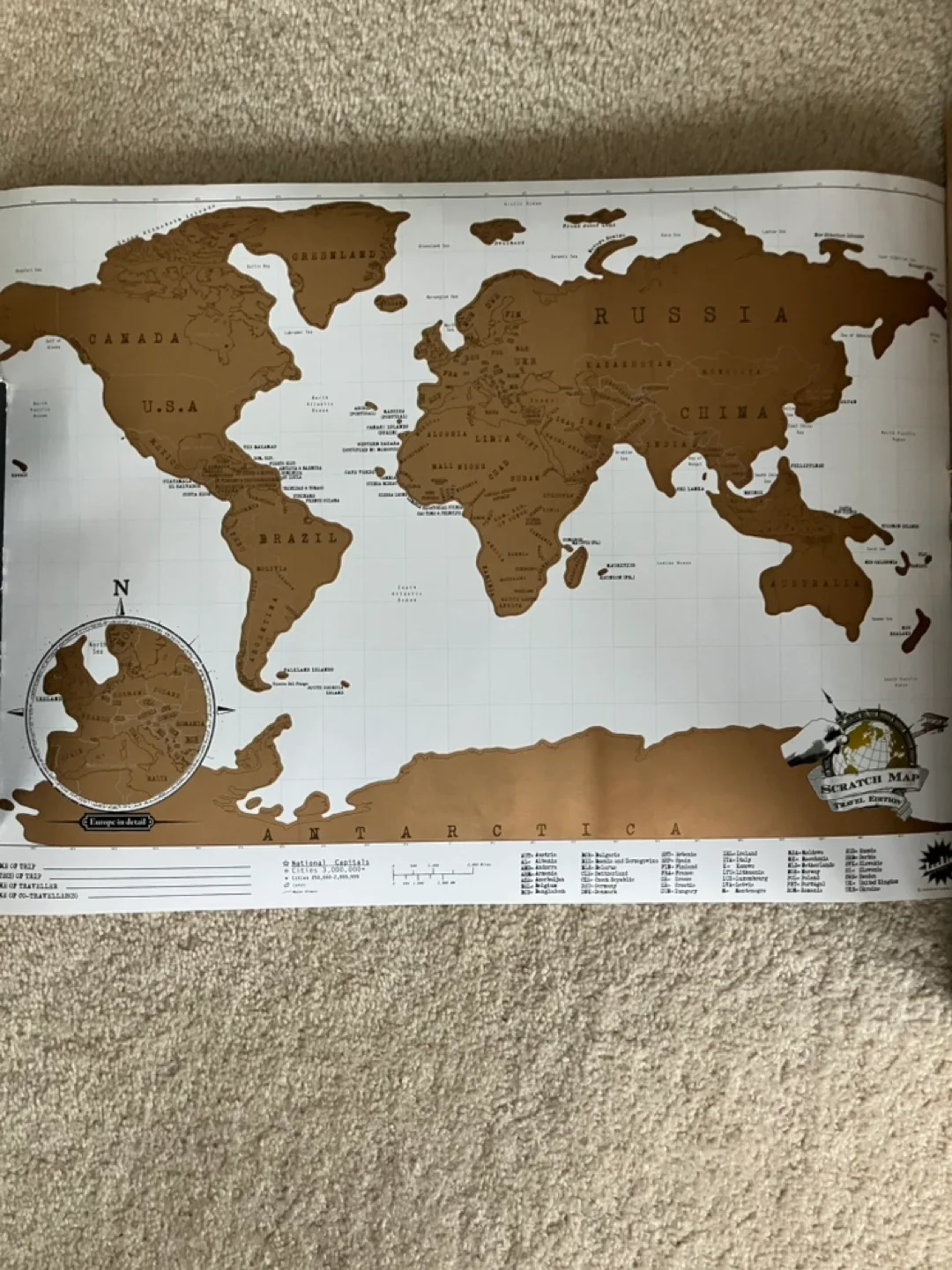 Luckies Scratch Map Travel Edition image indicator(3)