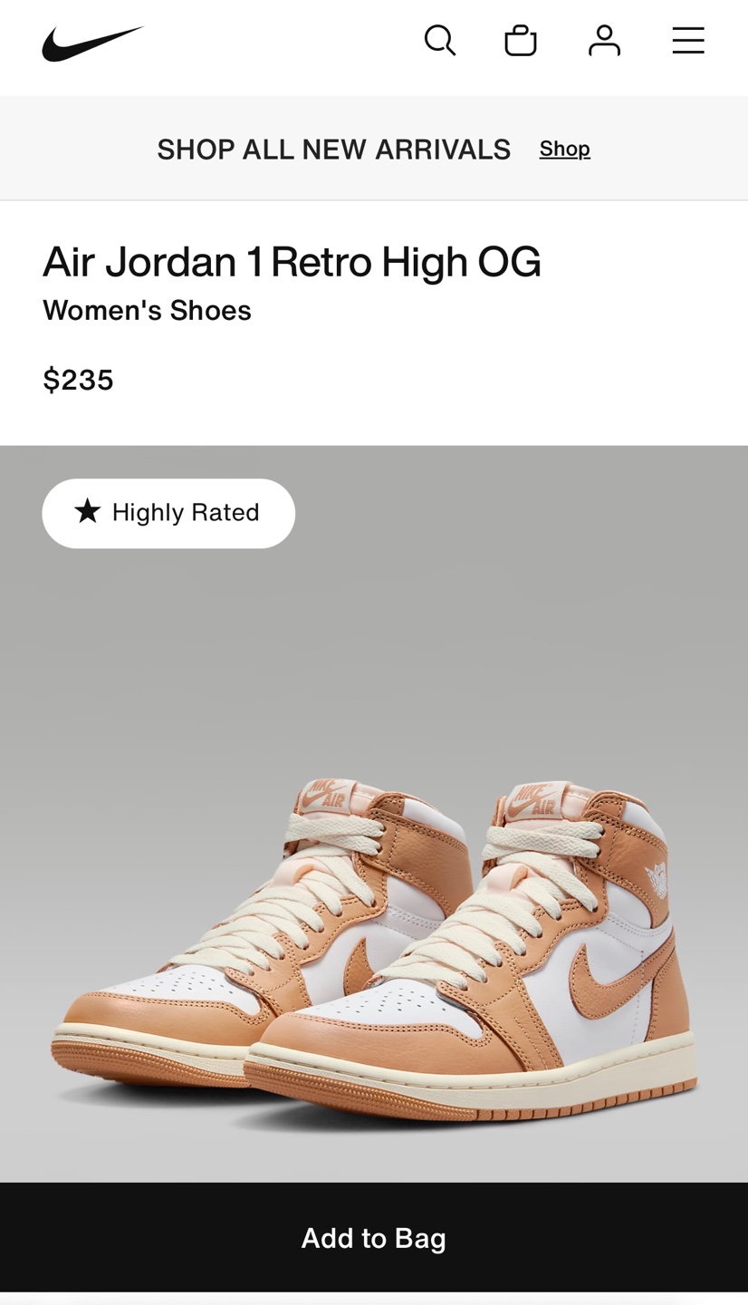💘 Women's Air Jordan 1 Retro High OG - photo 4