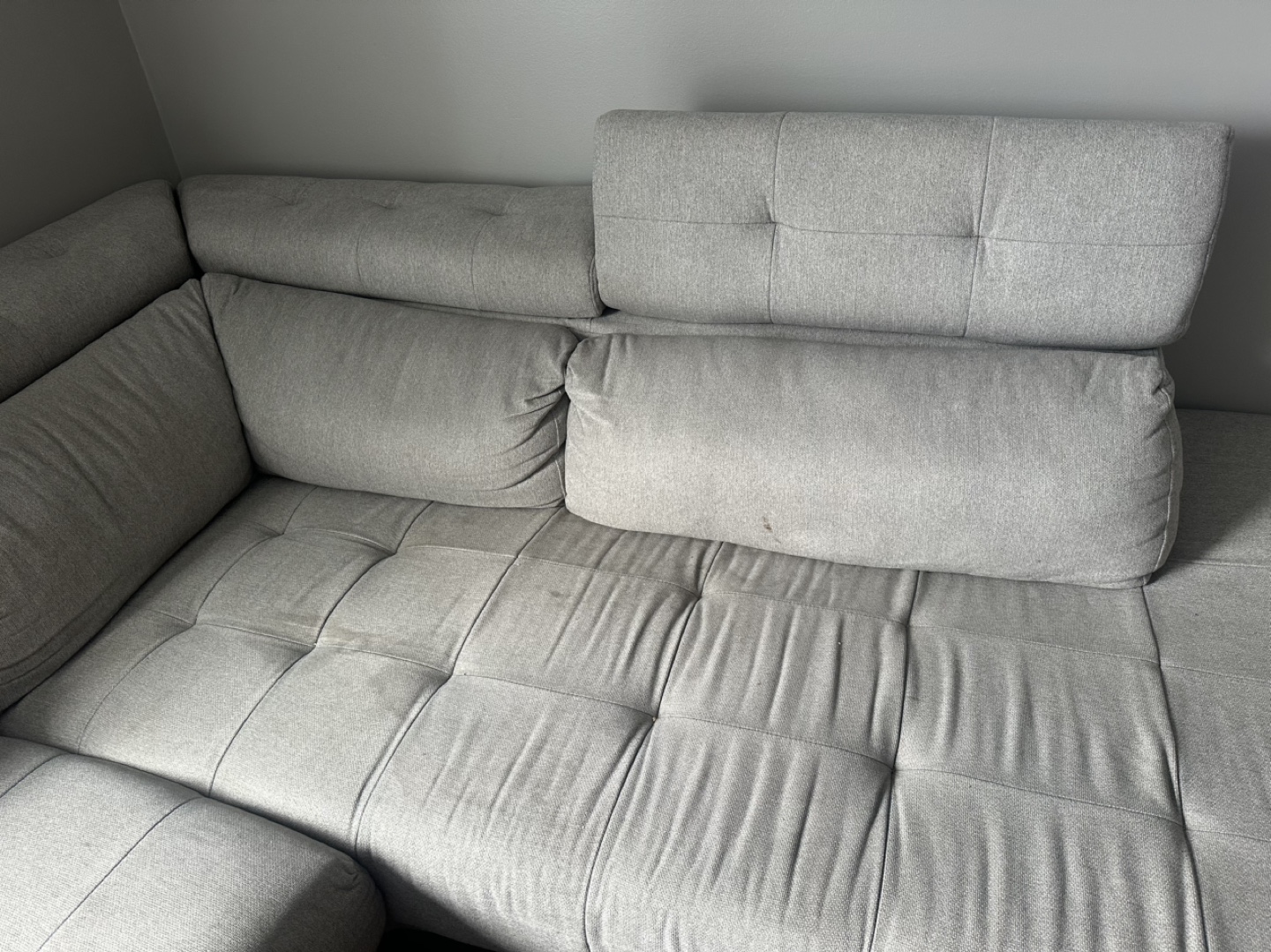 Grey L-Shaped Sectional Sofa