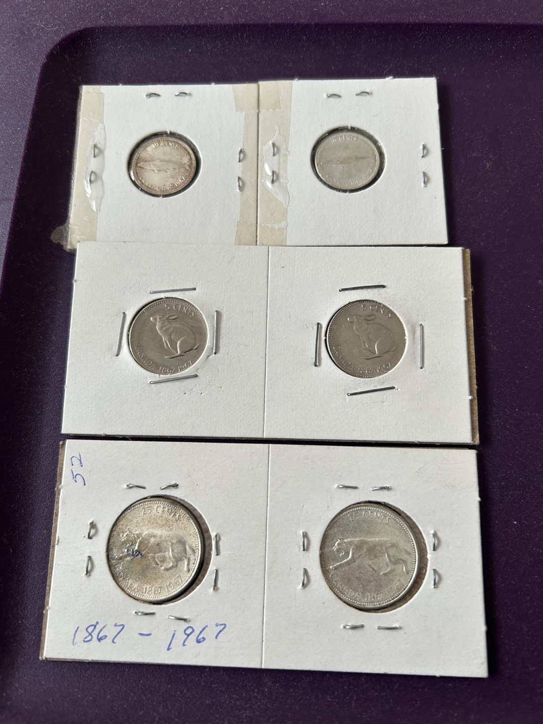 Collection of Canadian Silver Coins 1967 - photo 2