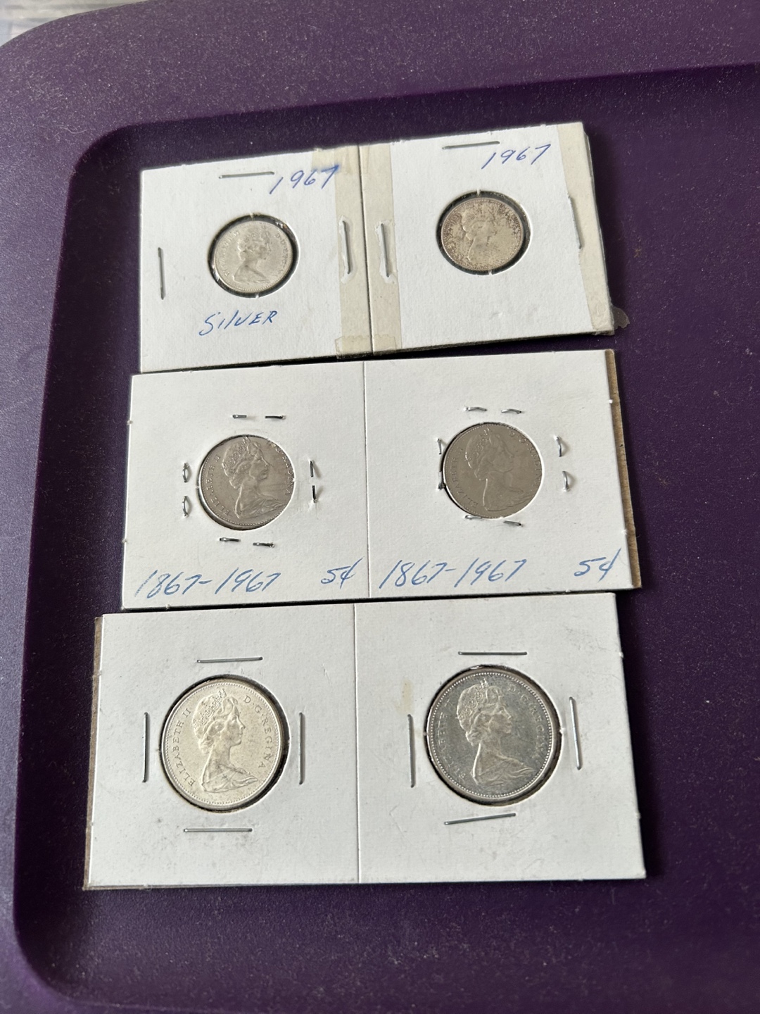Collection of Canadian Silver Coins 1967