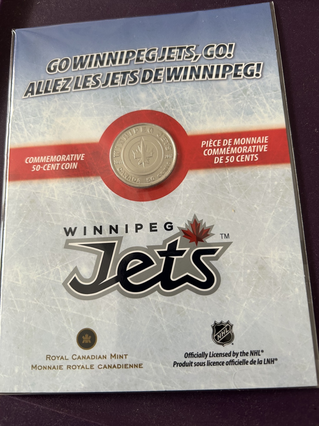 Winnipeg Jets Commemorative 50-Cent Coin