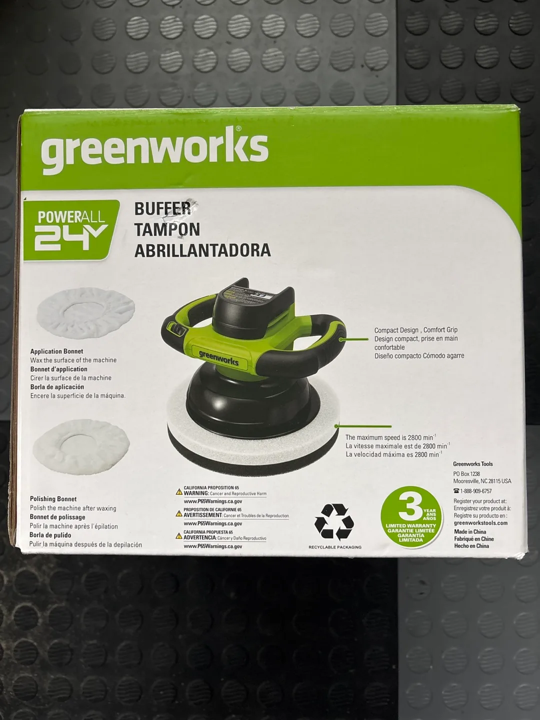 Greenworks Powerall 24V Polisher with 2 Batteries and Charger image indicator(2)