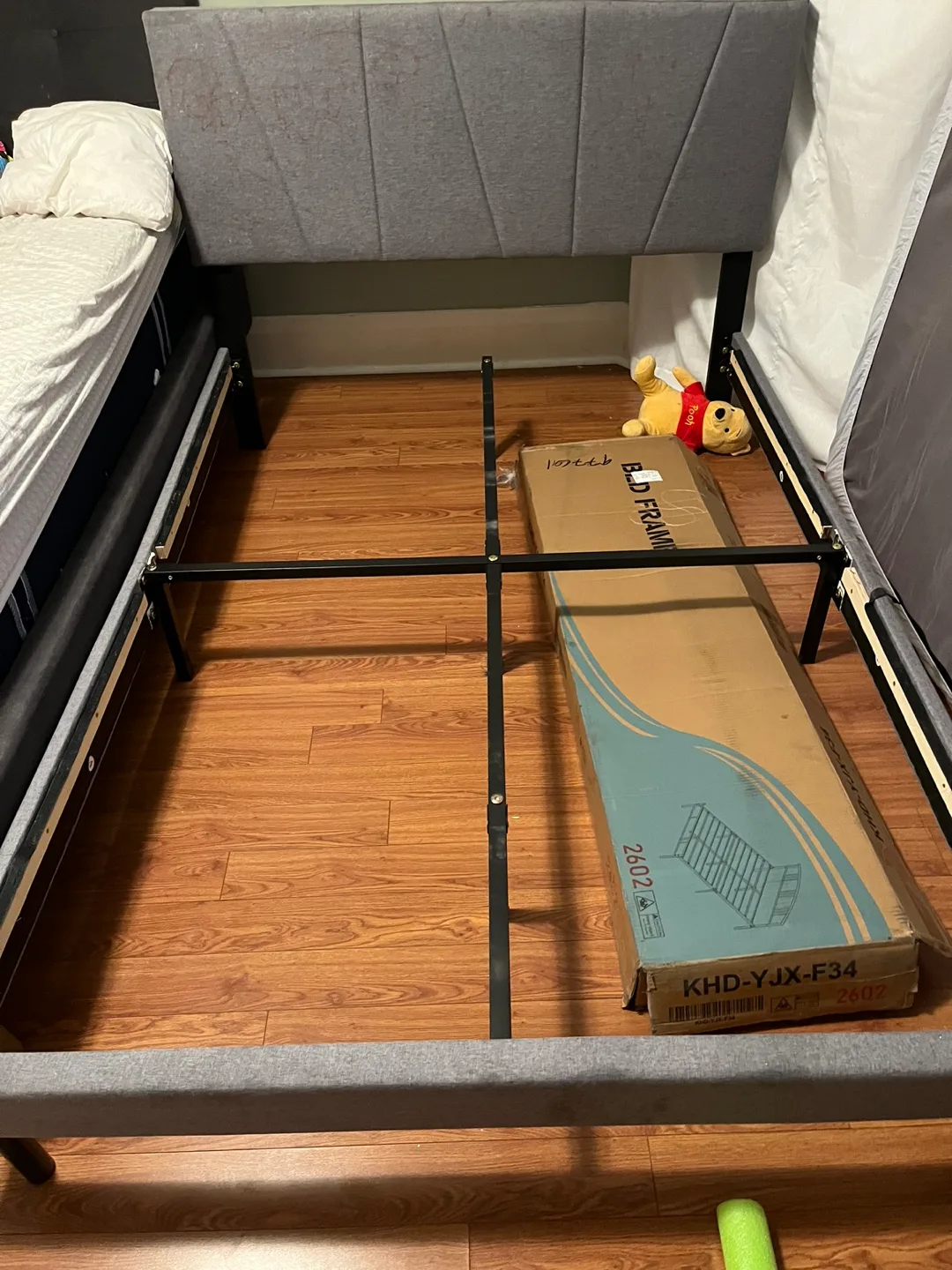 Grey Fabric Full Bed Frame thumbnail