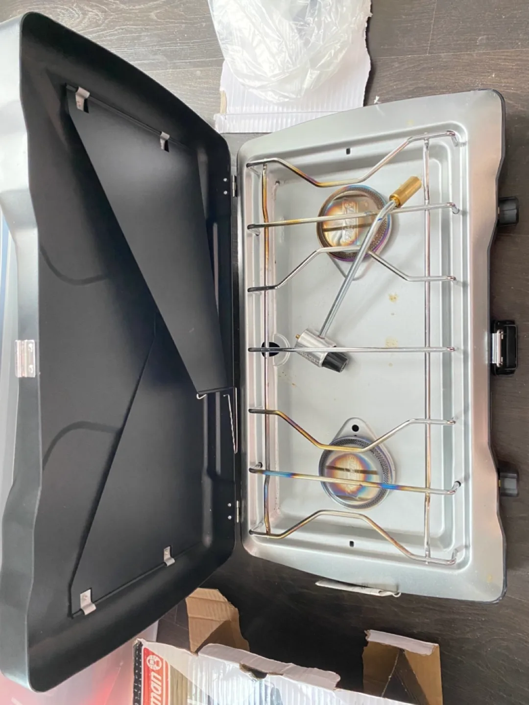 Moving Sale - Coleman Triton 2-Burner Stove image indicator(2)