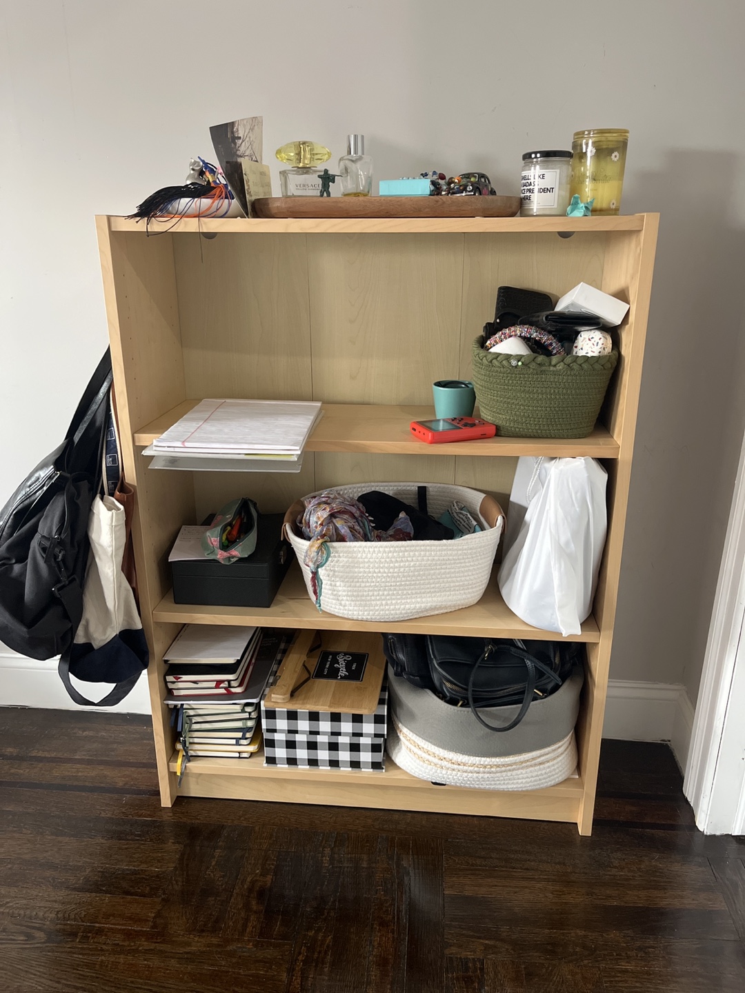 Light Wood 3-Shelf Bookcase