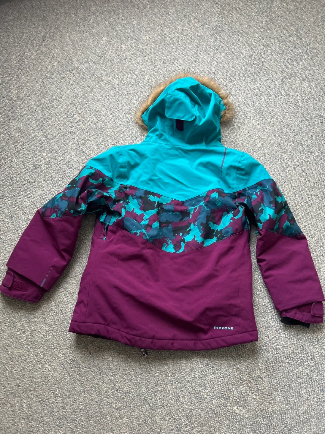 Girls' Ripzone Size 8Jacket Purple Teal image indicator(2)