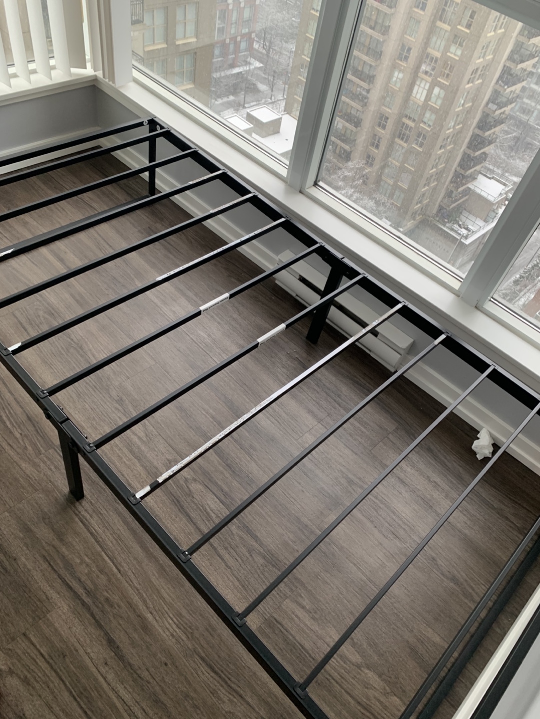 Linenspa Twin Platform Bed Frame - Black Metal