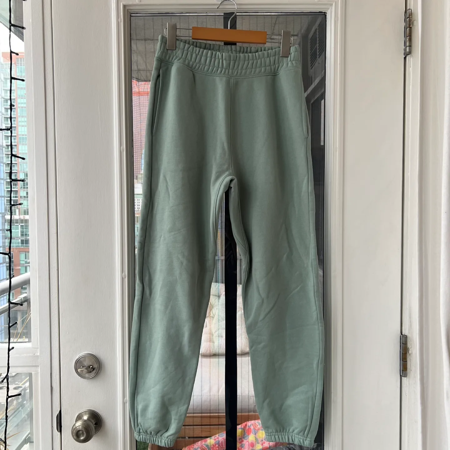 Blank Staples Sage Green Zip-Up Hoodie + Joggers Set image indicator(3)