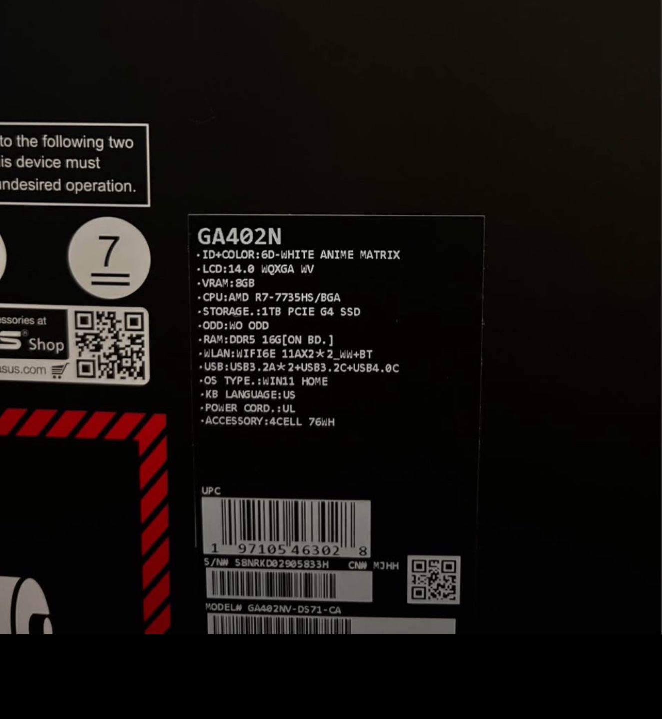 ASUS ROG Zephyrus G4402N Anime Matrix Laptop - photo 2