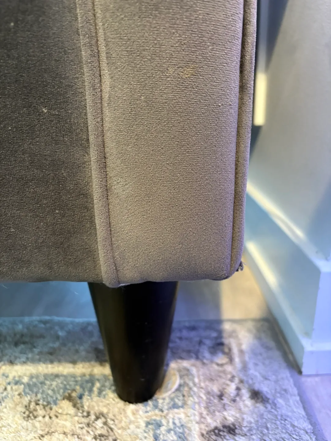 Dark Grey Velvet Sofa image indicator(5)