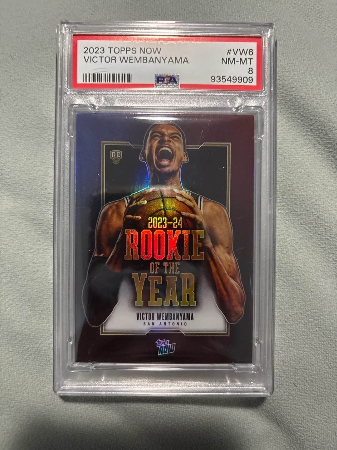 2023 Topps Now Victor Wembanyama RC PSA 8 thumbnail