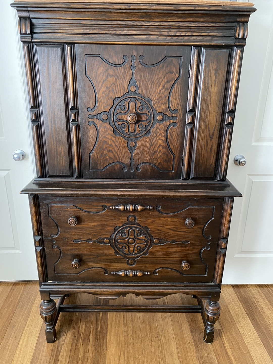 Vintage Wooden Storage Cabinet - photo 2