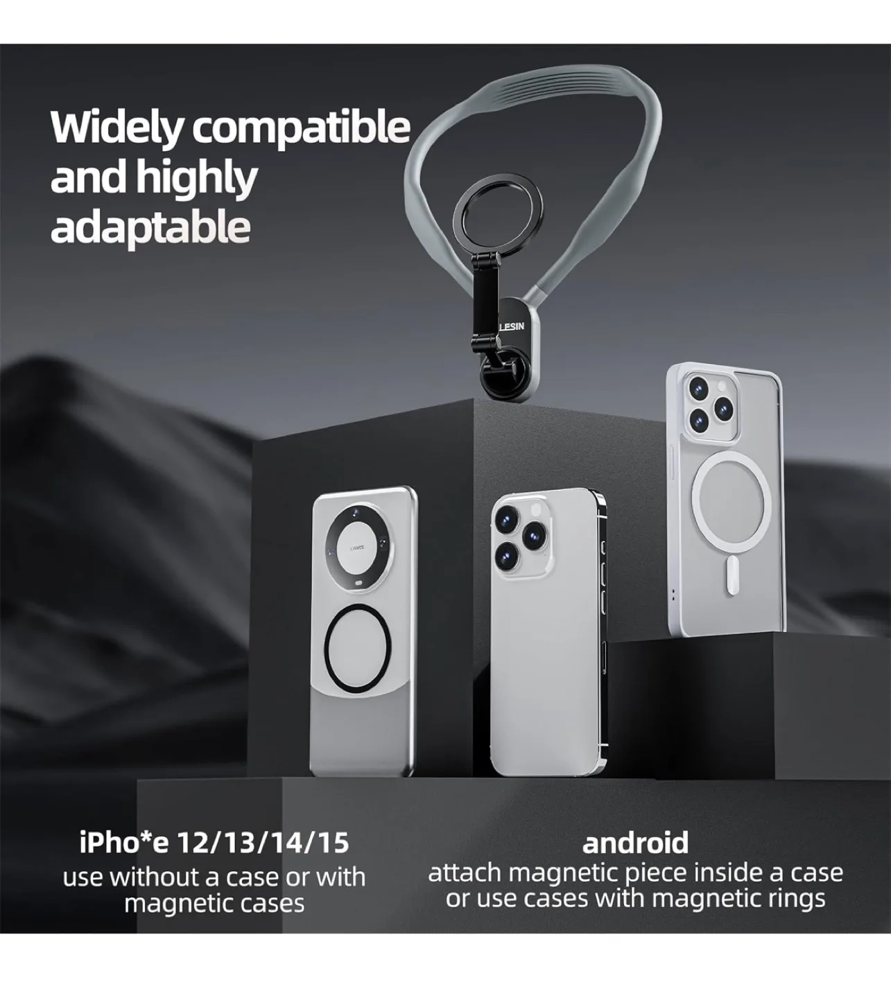 New Neck Phone Holder Mount for iPhone and Android image indicator(2)