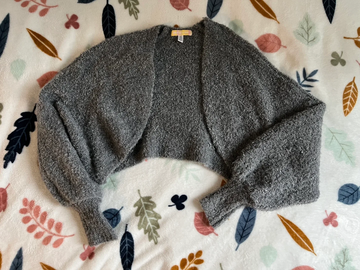 Urban Outfitters Grey Fluffy Bolero Cardigan XS thumbnail