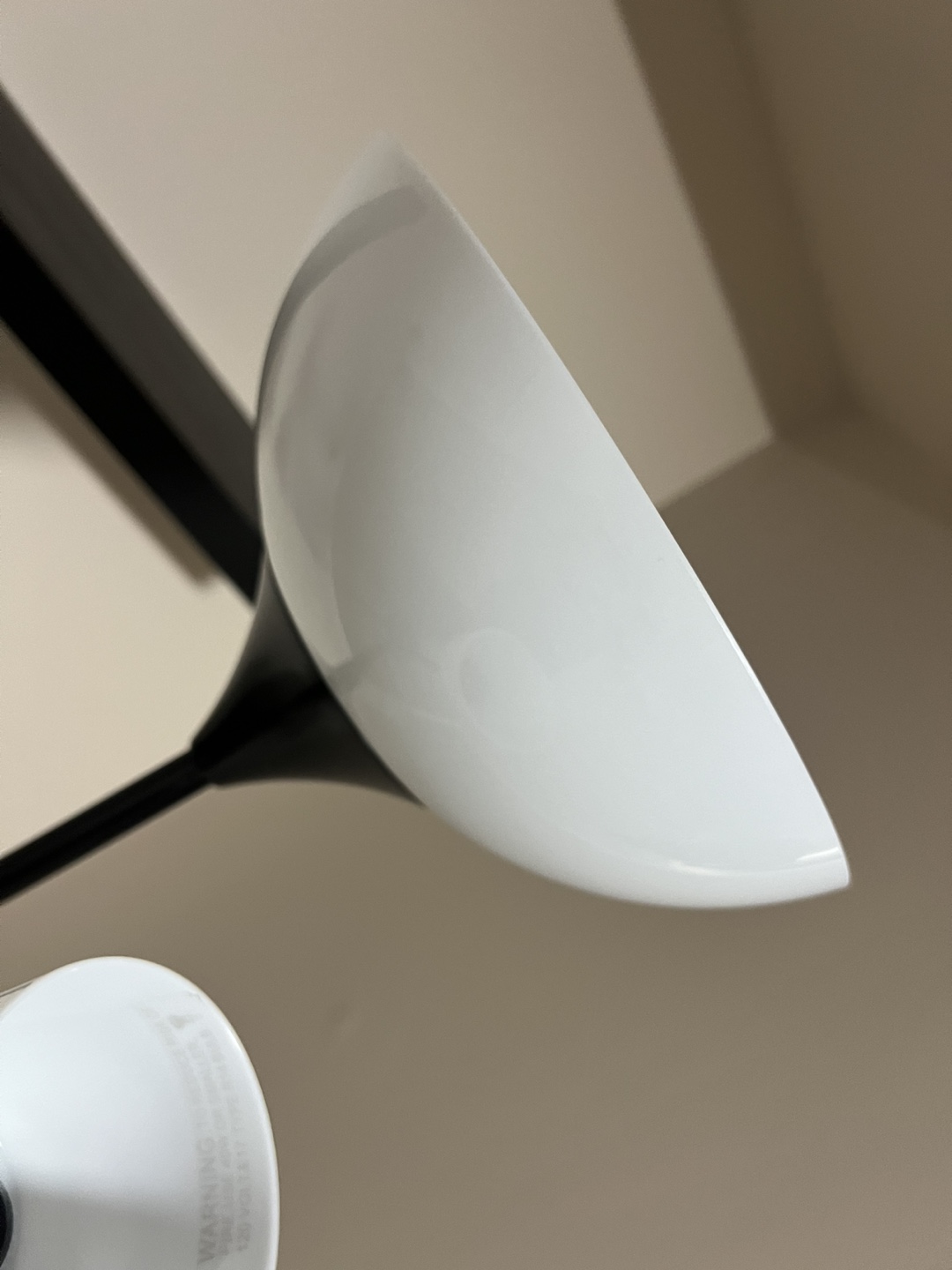 Modern Black Floor Lamp with Two White Shades - photo 2