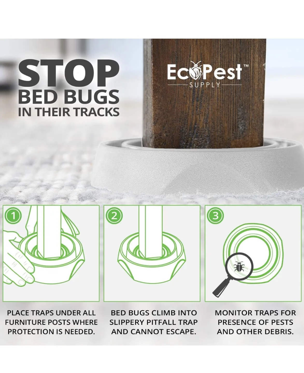 New EcoPest Supply Bug Blocker Pro Interceptor Traps - 8 Pack image indicator(3)