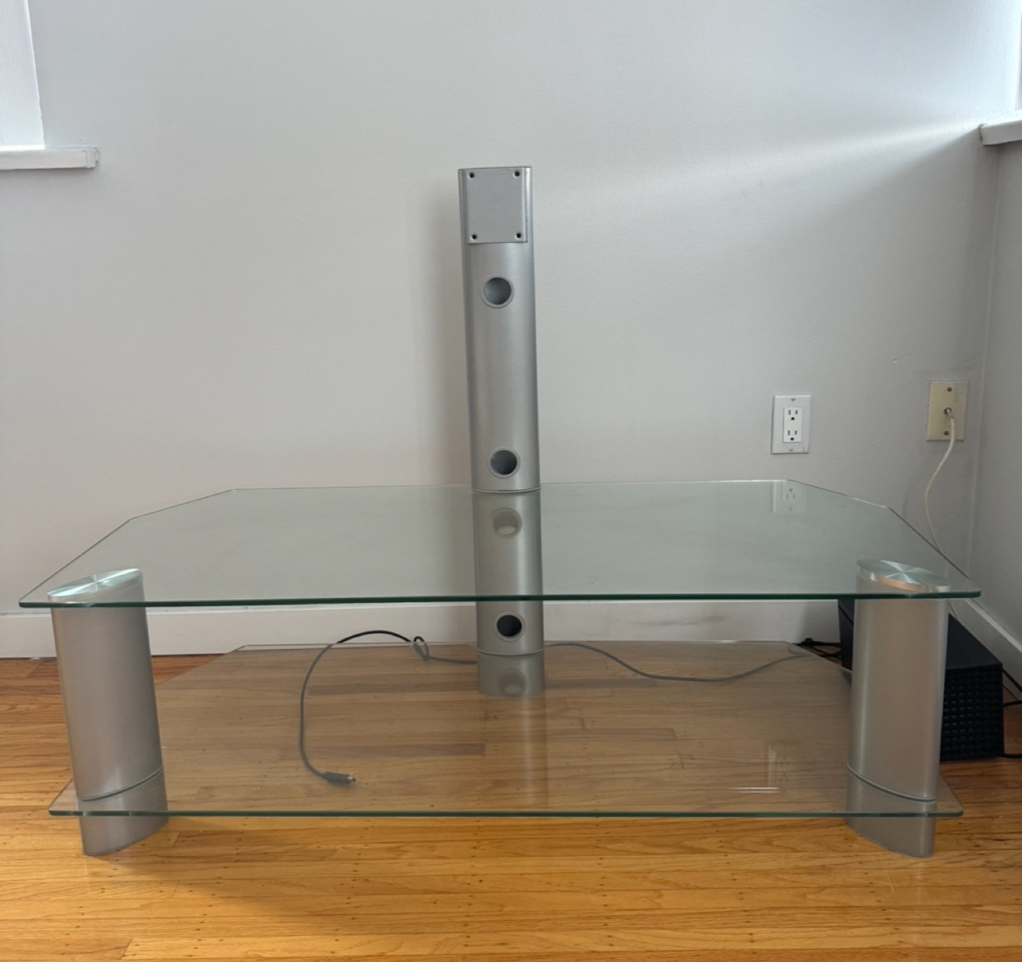 Glass TV Stand with Built-in Soundbar - photo 2