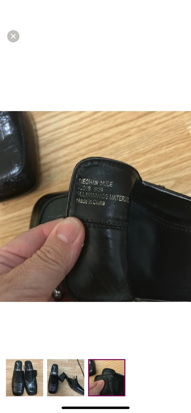 Women's Black Leather Seven7 Meghan Mules image indicator(3)