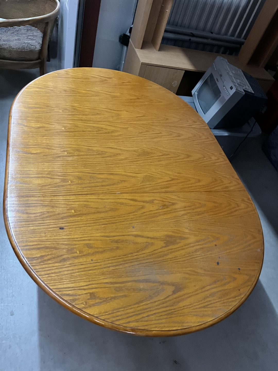 Oval Wooden Dining Table with Leaf - photo 2